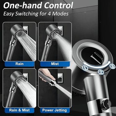 5 - Filter Adjustable Shower Set - Stainless Steel - InspiredGrabs.com